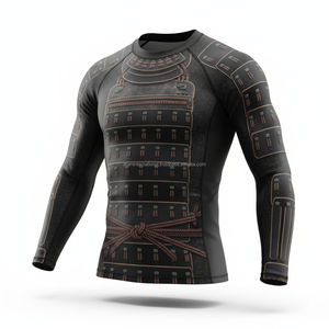 High Quality Sports Wear Men Gym and MMA <b>Clothing</b> Rash Guard <b>Swimming</b> Rash Guard With Sublimation - Product Image 5