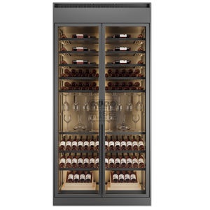 Alta vendita di lusso Custom Wine Cooler illuminazione a LED Wine Fridge Cabinet <span class=keywords><strong>con</strong></span> porta in vetro modalità di raffreddamento ad aria - Product Image 5