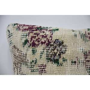 หมอนลายวินเทจผ้าวูลสีเบจผ้าขนแกะสีเบจ12X24นิ้วเทคนิคการเย็บปะติดปะต่อกันแบบองุ่นทอ - Product Image 2