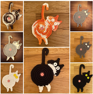 Sous-verre rectangulaire moderne en tricot réutilisable, fait à la main, en argile douce, résistant à la chaleur, sous-verre de table - Product Image 5