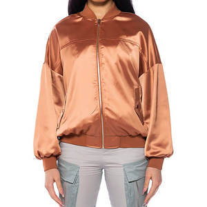 เสื้อแจ็คเก็ตผ้าซาตินสำหรับผู้หญิง เนื้อผ้าเรียบเนียนมันวาว ทรงสวยทันสมัย สวมใส่สบาย เหมาะสำหรับใส่ทุกวัน - Product Image 1