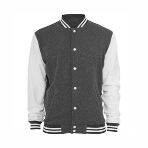 Nouveau style bon logo personnalisé vestes universitaires pour hommes col montant tissu de laine Style décontracté CollegeBaseballjacket pour hommes - Product Image 4