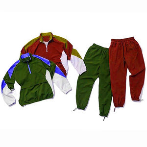 Chándal cortavientos de verano personalizado de manga larga con cremallera chaquetas cortavientos con estampado de logotipo conjunto de dos piezas de longitud completa - Product Image 6