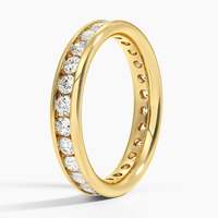 Bague de fiançailles en or massif 14 carats avec diamant rond cultivé en laboratoire, style tendance, fines alliances pour femmes en or jaune, rose et blanc.