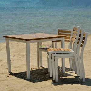 Juego de Muebles Minimalistas de Madera para Sala de Estar, Uso en Exteriores, Hoteles y Bares, Incluye Silla Seccional de Comedor, Mesa de Centro, Villa - Product Image 6