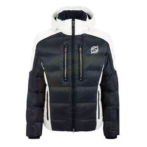 Veste d'hiver à capuche en toile de nylon en gros, motif de support respirant à bulles/bouffantes, logo personnalisé, plume de canard légère et chaude pour adultes - Product Image 6