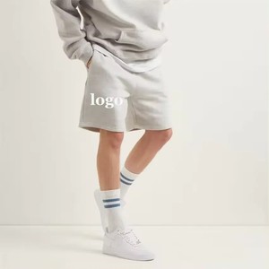 2025 logotipo personalizado verano Casual 100% algodón cordón pantalones cortos de baloncesto para hombres alta calidad secado rápido cierre de cintura elástica - Product Image 4
