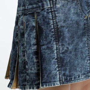 Kilt écossais classique vintage pour homme, en denim délavé audacieux, style robuste, bretelles réglables, 2026 - Product Image 4