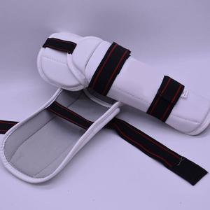 Profesional Judo Taekwondo Karate MMA Shin Instep REX rojo marcial PU/EVA/malla personalizable espinilleras Protector pierna pie protectores - Product Image 3