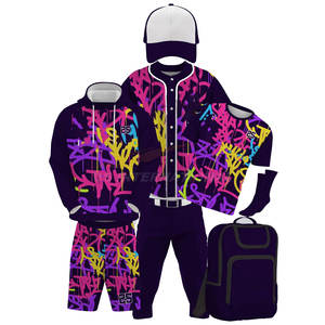 Nuevo diseño personalizado uniforme de béisbol al por mayor de alta calidad transpirable ropa de equipo juvenil entrenamiento ropa deportiva Kits - Product Image 1