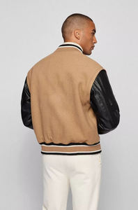 Veste de baseball décontractée unisexe personnalisé Letterman Warm Varsity Design vente en gros de coton polyester grande taille pour la fourrure de mouton d'hiver - Product Image 3