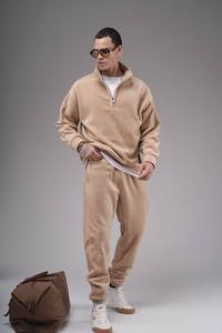 Conjunto Deportivo de Dos Piezas para Hombre, Sudadera de Forro Polar con Media Cremallera y Pantalones Jogger, Transpirable para Uso Diario Informal - Product Image 6