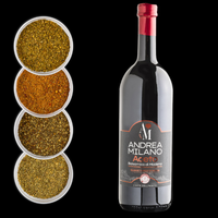 Vinaigre Balsamique de Modène Acetificio Andrea Milano, Liquide, Bouteille en Verre, Fabriqué en Italie, Rouge, 1L, Assaisonnements, Condiments, BRC