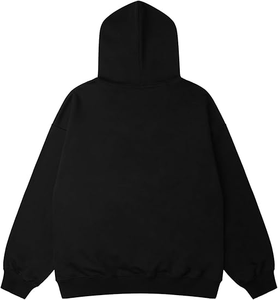 2025 sweat à capuche imprimé unisexe avec col pull confortable noir vêtements d'hiver doux Style décontracté avant Logo OEM Service sweats à capuche pour hommes - Product Image 4