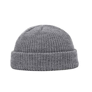 Pur coton de haute qualité nouveau chapeau sans bord rétro bonnet respirant manchette roulée bonnet réglable chapeaux - Product Image 4