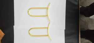 Poignées d'armoire modernes en métal doré en forme de U Boutons de tiroir minimalistes élégants pour meubles de garde-robe de cuisine - Product Image 2