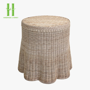 Vente en gros de nouveaux meubles en rotin pour salon, table basse en rotin avec plateau en verre, fabriqué au Vietnam - Product Image 1