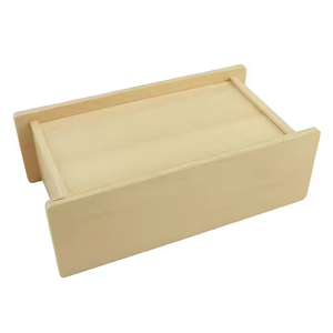 LT038 Eco-Friendly Montessori Wooden Square Educational Toy <b>Box</b> with Sliding Lid Customizable for <b>Kids</b> by Crescent <b>Crafts</b> - Product Image 6
