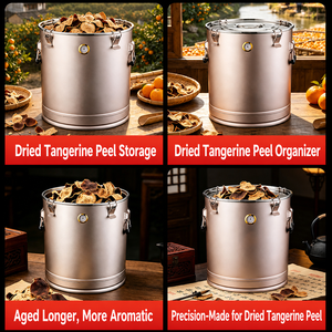 Conteneur hermétique en acier inoxydable avec hygromètre, boîte à thé étanche à l'humidité, pot de stockage de riz - Product Image 5