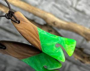 Joyería Étnica de Viaje Vintage para Mujer, Collar con Colgante de Resina de Madera Maciza para Bodas y Fiestas - Product Image 6