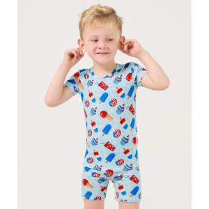 ชุดนอนเด็กผู้ชายผ้าถักจากใยไผ่ ใส่สบาย เหมาะสำหรับชุดนอน - Product Image 1