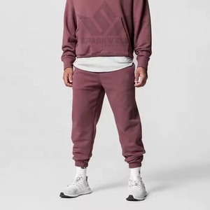 Men's <b>White</b> Hooded Tracksuit Set 100% Cotton Full Zip Hoodie and <b>Jogger</b> Pants Midweight Regular Fit Casual Athletic Sportswear - Product Image 6