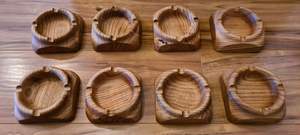 Cenicero de madera hecho a mano para cigarrillos, color madera, portátil - Product Image 5