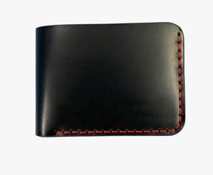 Portefeuille court en cuir verni véritable fait à la main de luxe pour hommes 100% usage professionnel quotidien fermeture ouverte mince fonction RFID avec logo - Product Image 1