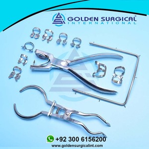 Kits de presa de goma dental Juego de instrumentos quirúrgicos-Equipo de laboratorio de Odontología de ortodoncia Agarre ergonómico de acero inoxidable Certificado CE - Product Image 2