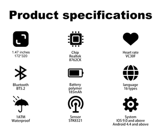 Nuevo Reloj Inteligente H68 2025 con Monitor de Actividad Física, Frecuencia Cardíaca/Sueño, Resistente al Agua 1ATM, Control de Música para Hombres y Mujeres, Pulsera Inteligente - Product Image 4