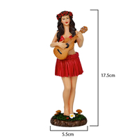 Vente en gros de figurines bobblehead en résine 3D personnalisées de la marque ZY, représentant des danseuses hawaïennes Hula, artisanat artisanal, souvenirs, cadeaux, décoration de la maison, décoration de table