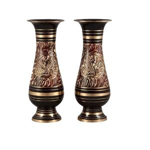 High Quality Brass Flower <b>Vase</b> With <b>Engraving</b> Gold And Black Paint Finished For Home Decor Table Decoration Flower <b>Vase</b> - Product Image 4