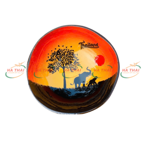 Vietnam <b>Coconut</b> <b>Shell</b> Bowl Handcrafted Lacquerware Food-Safe Coating Eco-Friendly Non-Toxic Minimalist Design for Home Interior - Product Image 2