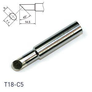 Punta de Soldadura Hakko T18-C5 Shape-5C para Soldador, Material de Cobre Duradero - Product Image 1