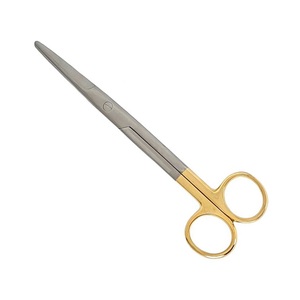 Ciseaux Mayo incurvés à pointe TC avec manche doré, 15 cm, acier inoxydable de haute qualité, instruments chirurgicaux manuels certifiés CE - Product Image 3
