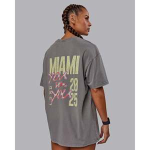 T-shirt Oversize en Coton Lavé - Respirant, Lavage Enzymatique, Impression Sérigraphique - Product Image 5