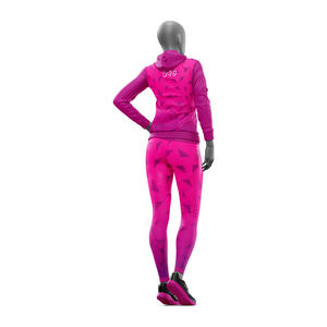 Chándal de invierno transpirable de secado rápido a prueba de viento y secado rápido con estampado personalizado 100% poliéster antiolor para mujer - Product Image 3