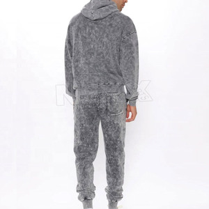 Survêtement délavé à l'acide de grande taille pour hommes, pull décontracté en coton de haute qualité, design respirant - Product Image 2