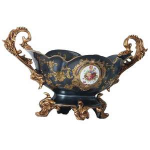 Moderno Cuenco de Resina Abstracta con Pigmentos Metálicos y Pieza Decorativa Ovalada Elegante para Exhibición en Hogar, Restaurante y Boutique - Product Image 5