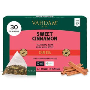 VAHDAM Sweet Cinnamon <b>Tea</b> (30 Pyramid <b>Tea</b> Bags) - Product Image 1