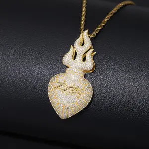 Exclusivo Colgante Hip Hop de Plata 925 con Incrustaciones de Moissanita, Joyería Moderna y Popular 2025 para Hombre y Mujer, Regalo - Product Image 5