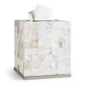 Boîte à mouchoirs en bois écologique tendance et attrayante, en nacre blanche, pour la décoration de table, pour la maison ou le bureau - Product Image 5