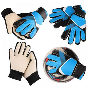 Guantes de portero de Palma de látex cómodos y duraderos para adultos antideslizante cuero de corte negativo para juego y práctica de fútbol - Product Image 4