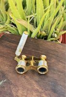 Jumelles artisanales de lunettes d'opéra en laiton antique | Portée de pirate nautique en nacre Artisanat en métal vintage à collectionner
