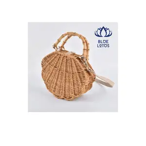Damen Handtaschen Eimer Sommer Strand tasche Handgemachte Bambus Clutch Bag Umhängetaschen für Damen Schulter