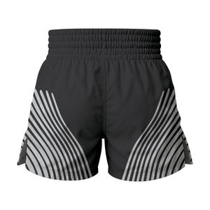 Personnalisable MMA Fight Shorts Hommes Floral Brodé Tissu Peigné Gym Porter Volants Taille Haute Cordon Fermeture Respirant - Product Image 2