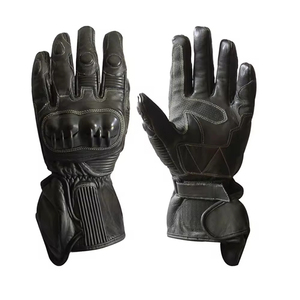 Gants d'équitation en cuir véritable Gants de moto de sécurité Gants de moto imperméables - Product Image 1