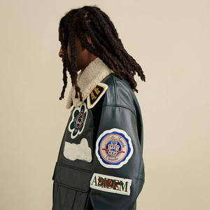 Blouson d'automne de baseball universitaire américain universitaire unisexe dernières vestes personnalisées de haute qualité à col montant broderie peignée - Product Image 5