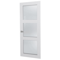 Porte latérale moderne en verre laqué blanc, à succès, pour hôtels et villas