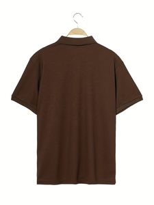 เสื้อโปโลผู้ชายลายทางถัก แขนสั้น ปกคอปก ใส่สบาย ระบายอากาศได้ดี เหมาะสำหรับใส่ทำงานหรือใส่ลำลองในชีวิตประจำวัน - Product Image 2